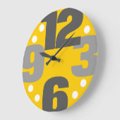 Grande Horloge Ronde Le grand temps - jaune (Angle)