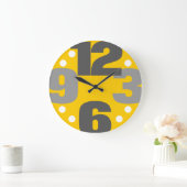 Grande Horloge Ronde Le grand temps - jaune (Maison)