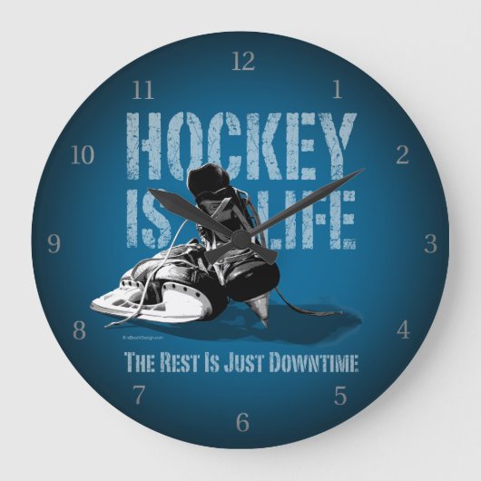 Grande Horloge Ronde Le hockey c'est la vie (Recto)