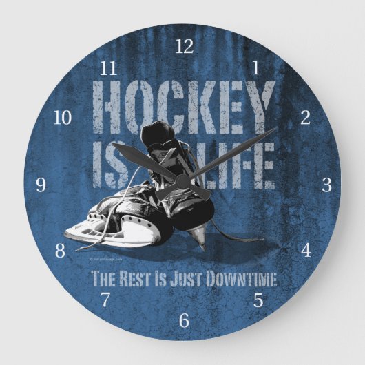 Grande Horloge Ronde Le hockey c'est la vie (Recto)