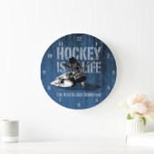 Grande Horloge Ronde Le hockey c'est la vie (Maison)