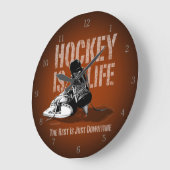Grande Horloge Ronde Le hockey c'est la vie (Angle)