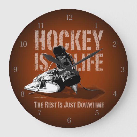 Grande Horloge Ronde Le hockey c'est la vie (Recto)