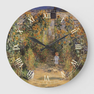 Grande Horloge Ronde Le Jardin de l'artiste à Vétheuil de Claude Monet