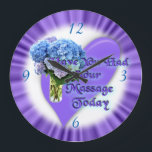 Grande Horloge Ronde Le massage est clock-customize<br><div class="desc">Customized this beautiful clock by changing the numbers color,  change the picture,  and personalize if you wish. To see more beautiful clocks unique,  go to my MakaraPhoto Home and search for my clocks that are scatter throughout my store in various categories {such as roses,  flowers,  and more}</div>