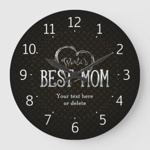 Grande Horloge Ronde Le meilleur cadeau adorable de la maman du monde