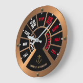 Grande Horloge Ronde Le Modèle Chadburn du vaisseau Steampunk (Angle)