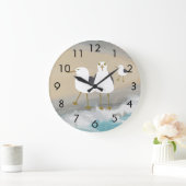 Grande Horloge Ronde Le Mur de Silly Seagulls (Maison)