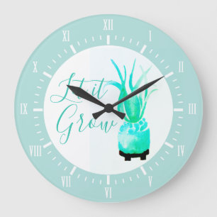 Grande Horloge Ronde Le Plante de l'air de Garden