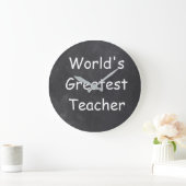 Grande Horloge Ronde Le plus grand cadeau d'enseignant de Chalkboard De (Maison)