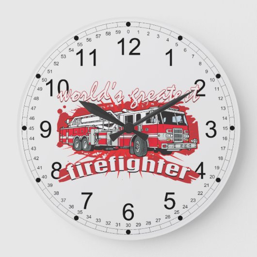 Grande Horloge Ronde Le plus grand pompier du monde (Recto)