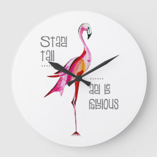 Grande Horloge Ronde Le support de Flamant rose grand soit cadeau drôl