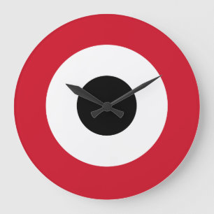 Grande Horloge Ronde Le symbole du drapeau du pays rond du cercle armée
