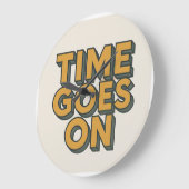 Grande Horloge Ronde Le Temps S'Écoule À Mur, 10" Arrondi (Angle)