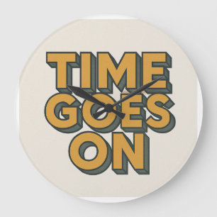 Grande Horloge Ronde Le Temps S'Écoule À Mur, 10" Arrondi