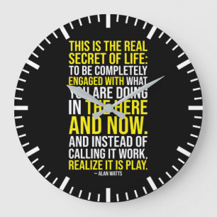 Grande Horloge Ronde Le Véritable Secret De La Vie - Le Travail contre