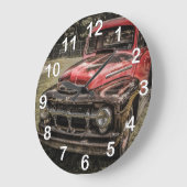 Grande Horloge Ronde Le Vieux Rouge antique (Angle)