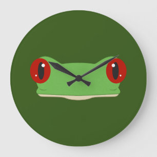 Grande Horloge Ronde Le visage de la grenouille