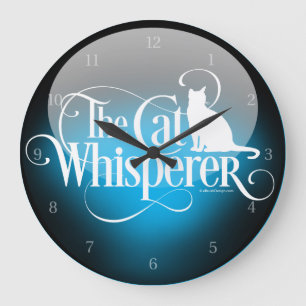 Grande Horloge Ronde Le Whisperer de chat