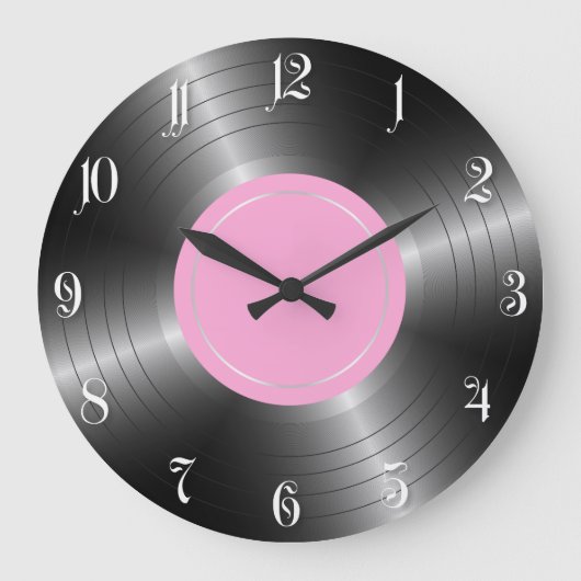 Grande Horloge Ronde Lecteur vinyle long (Recto)