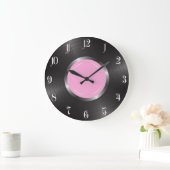 Grande Horloge Ronde Lecteur vinyle long (Maison)