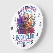 Grande Horloge Ronde Lecteurs de romance sombre... (Angle)