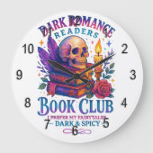 Grande Horloge Ronde Lecteurs de romance sombre... (Recto)