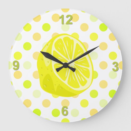 Grande Horloge Ronde Lemon Lime Polka (Recto)