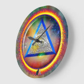 Grande Horloge Ronde Lens Of Providence Wall Clock (Angle)