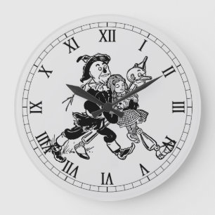 Grande Horloge Ronde L'ensorceleuse de Oz Dorothy endormie avec les Pav