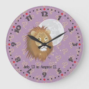 Grande Horloge Ronde Leo July 23 à août 22 Wall Clock