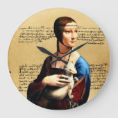 Grande Horloge Ronde Léonard de Vinci Lady avec Ermine (Recto)