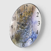 Grande Horloge Ronde Léopard (Angle)