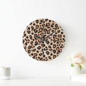 Grande Horloge Ronde Leopard Design Motif : Wild Elegance. (Maison)
