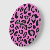 Grande Horloge Ronde Leopard Skin Animal Print Square Wall Clock (Angle)