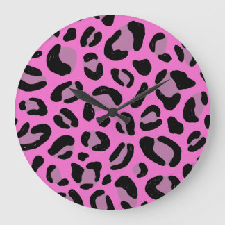 Grande Horloge Ronde Leopard Skin Animal Print Square Wall Clock