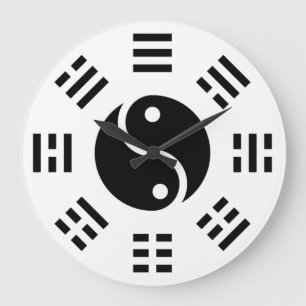 Grande Horloge Ronde L'équilibre : Ba Gua, huit trigrammes yin yang MTC