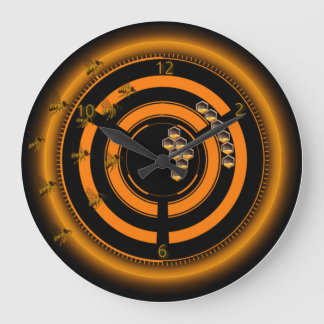 Grande Horloge Ronde Les abeilles futuristes modernes