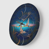 Grande Horloge Ronde Les anges dans le temps (Angle)