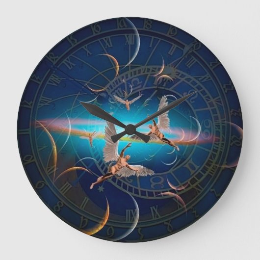 Grande Horloge Ronde Les anges dans le temps (Recto)