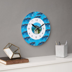 Grande Horloge Ronde Les Anneaux Des Dauphins,