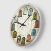 Grande Horloge Ronde Les blocs numérotés (Angle)