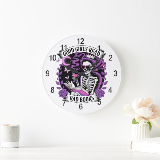 Grande Horloge Ronde Les Bonnes Filles Lisent Les Mauvais Livres (Maison)