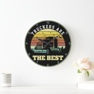 Grande Horloge Ronde Les Camions Sont Les Meilleurs Couchers De Soleil