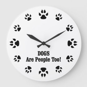 Grande Horloge Ronde Les CHIENS Sont Aussi Des Gens !