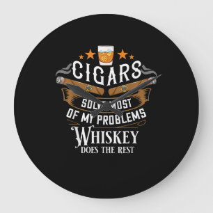 Grande Horloge Ronde Les Cigares Résolvent La Plupart De Mes Problème