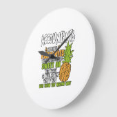 Grande Horloge Ronde Les Comptables Sont Comme Des Ananas. (Angle)