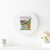 Grande Horloge Ronde Les Comptables Sont Comme Des Ananas. (Maison)