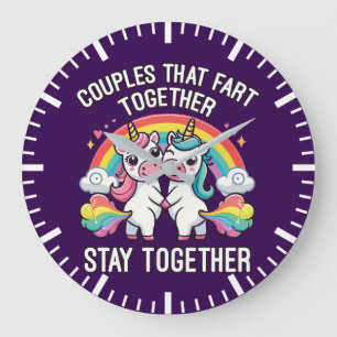 Grande Horloge Ronde Les Couples Qui S'Enchaînent Restent Ensemble - Un