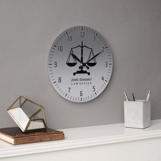 Grande Horloge Ronde Les échelles d'argent de la justice (Bureau)